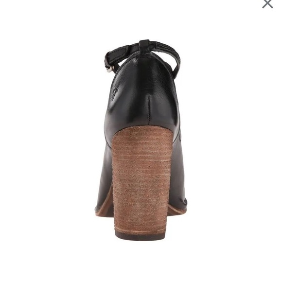 Frye Women's Margaret Black Leather Heeled Shoes - Picture 7 of 10